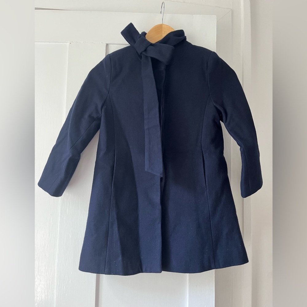 Oscar De La Renta Children Girls Bow Tie Wool Coat Size 6Y 6